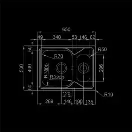 Sudopera OKIO PLUS 65 DUO SJAJ 650x500-B-115 RODI