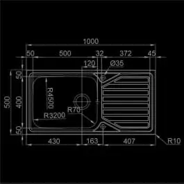 Sudopera RODI-OKIO PLUS 105 SJAJ 1000x500-B-115 RODI