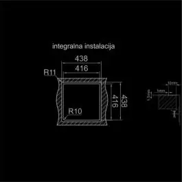 Sudopera BOX LINE 40 436x436-B-115 RODI