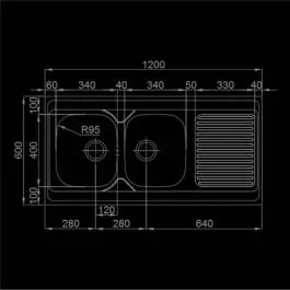 Sudopera NASADNA LEVA 1200x600 -BBE-60 RODI