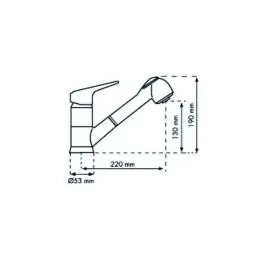 Slavina MIS 67 2C sa tušem (72 Titanium) Metalq Telma