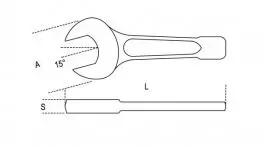 Viljuškasti ključ za izvođenje zahtevnih radova 195mm 58 Beta