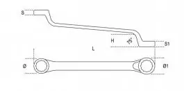 Ključ okasti 19x22 Beta