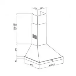 Kuhinjski aspirator inox CK10N-60X 4PB AMPHORA