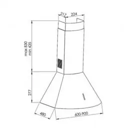 Kuhinjski aspirator inox CK14-60X 4HPB ARIA