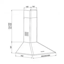 Kuhinjski aspirator crni CK12N-60S 11PB ONDA