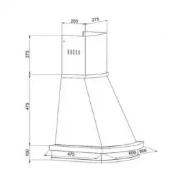 Kuhinjski aspirator CC10-60J 4HPB DAPHNE