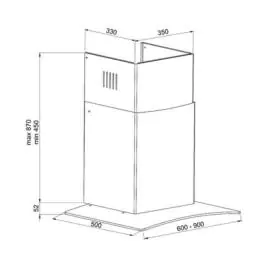 Kuhinjski aspirator CL23-90X 4HTC-L CERTO LED