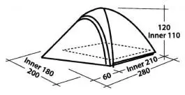 Šator za 3 osobe Meteor 300 Easy Camp