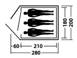 Šator za 3 osobe Meteor 300 Easy Camp