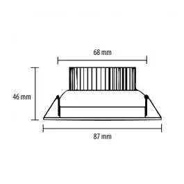 Ugradna LED lampa 3x1W hladno bela LUG31-W PROSTO