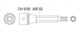 Ključevi nasadni dugi sa ZX profilom, prihvat 1/2" M5 YATO