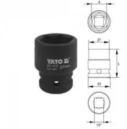 Ključ nasadni IMPACT 1/2" 15mm CrMo YATO