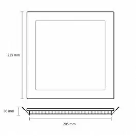 LED ugradna panel lampa 18W hladno bela LUP-P-18/W PROSTO