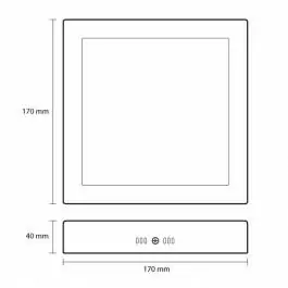 LED nadgradna panel lampa 12W toplo bela LNP-P-12/WW PROSTO