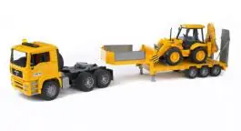 Kamion MAN tegljač sa JCB 4X utovarivačem BRUDER