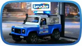 Policijski džip Land Rover Defender sa figurom BRUDER