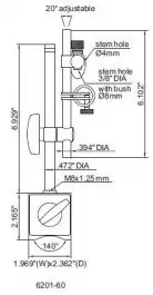 Magnetno postolje za komparater 6201-60 Insize