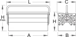 Kutija za alat petodelna 911/5 Unior