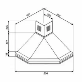 Kuhinjski aspirator CRN11-85J 4HPB DAPHNE CORNER