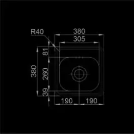 Sudopera PIO BAR MAT 38x38-B-115 RODI