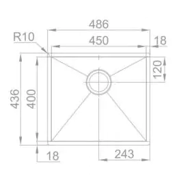 Sudopera BOX LINE 45 450x400-B-115 RODI