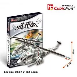 3D Puzzle Helikopter vojni 58100 CUBICFUN