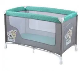 Prenosivi krevetac za bebe Nanny 1 Nivo Grey & Green Best Friends BERTONI