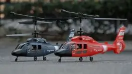 Helikopter na daljinsko upravljanje 2.4Ghz RTF Dauphin crveni E-SKY