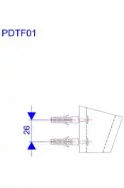 Držač ručnog tuša - FIKSNI ABS - hrom Rosan PDTF01