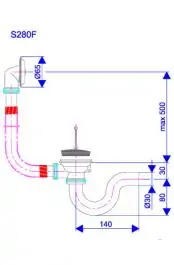 Sifon za kadu - FLEX - 5/4" Rosan S280/F